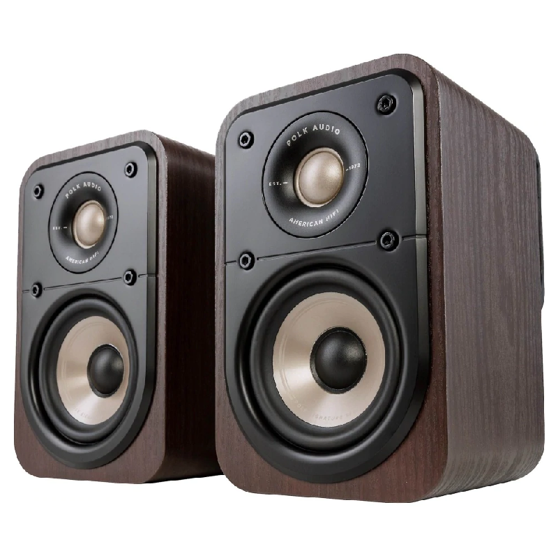 Polk Audio Signature Elite ES10 Bookshelf Speakers - Brown