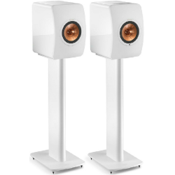 KEF LS50W II Wireless Speakers & S2 Stands - White