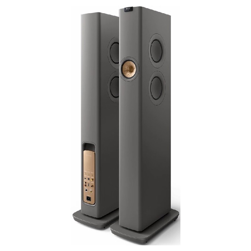 KEF LS60W Wireless Floorstanding Speakers - Titanium Grey