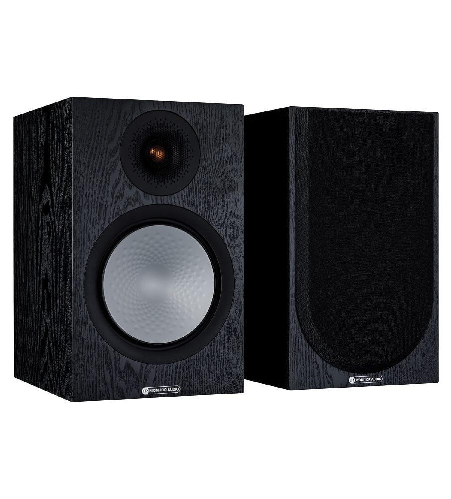 Monitor Audio Silver 100 (7G) Bookshelf Speakers - Black Oak