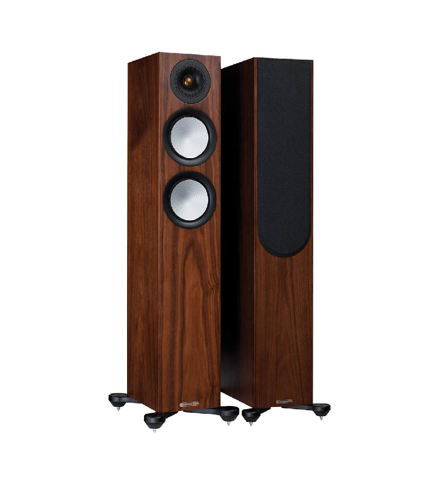 Monitor Audio Silver 200 (7G) Floorstanding Speakers - Natural Walnut