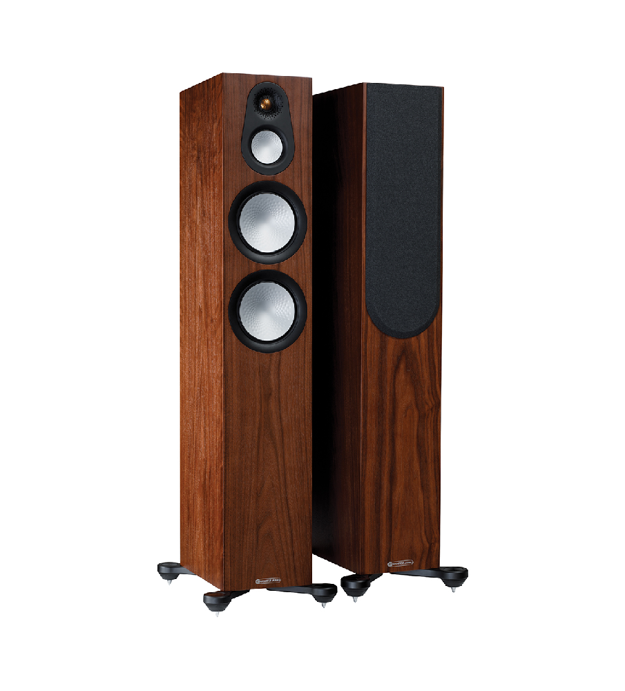 Monitor Audio Silver 300 (7G) Floorstanding Speakers - Natural Walnut