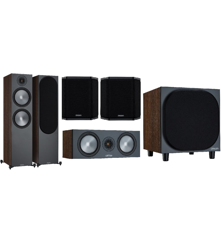 Monitor Audio Bronze 500 5.1 Speaker Package - Walnut