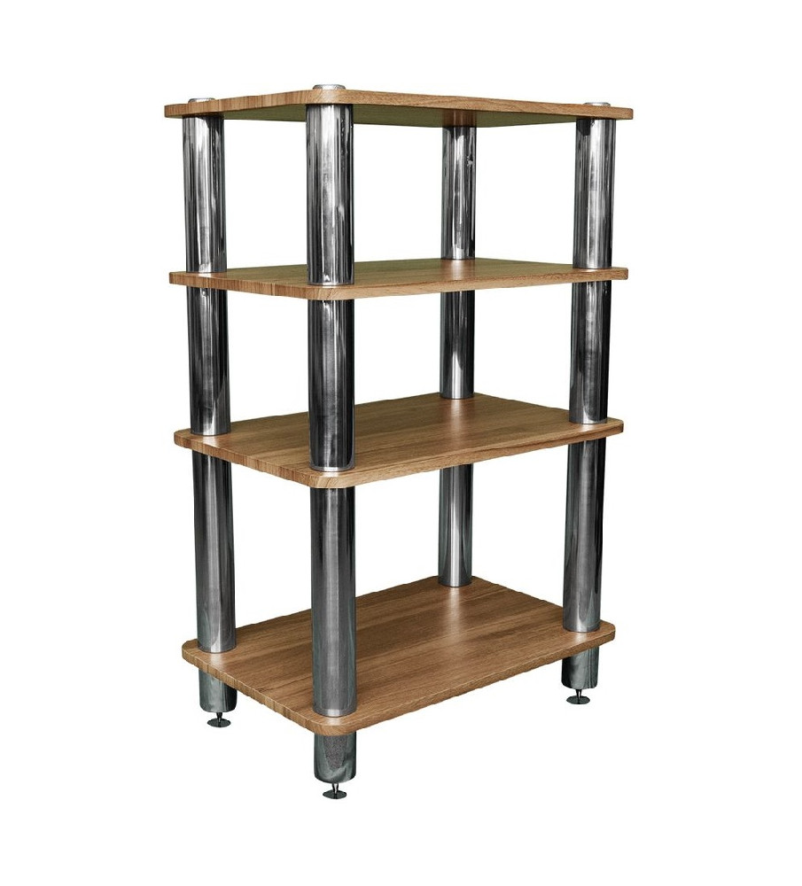 Silcron SHB-W3 Steelseries 4 tier Hi-Fi Rack - Timber Shelves