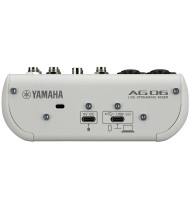 Yamaha AG06MK2 Live Streaming Mixer - White