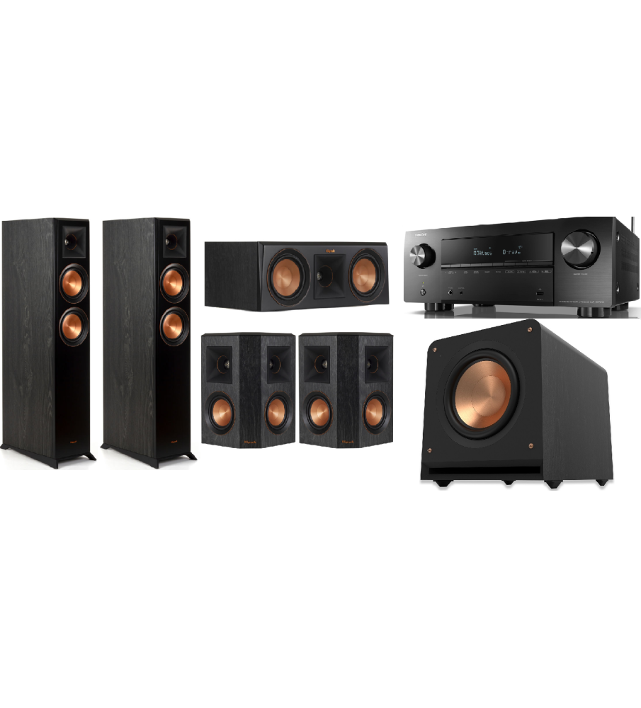 Klipsch RP-5000F II & Denon AVR-X2800H 5.1 Package - Black