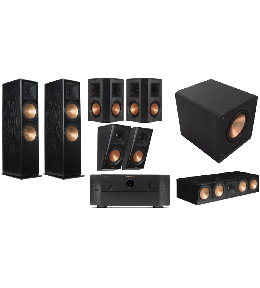 Klipsch RF-7 MKIII & Marantz Cinema 30 5.1.2 Package - Black