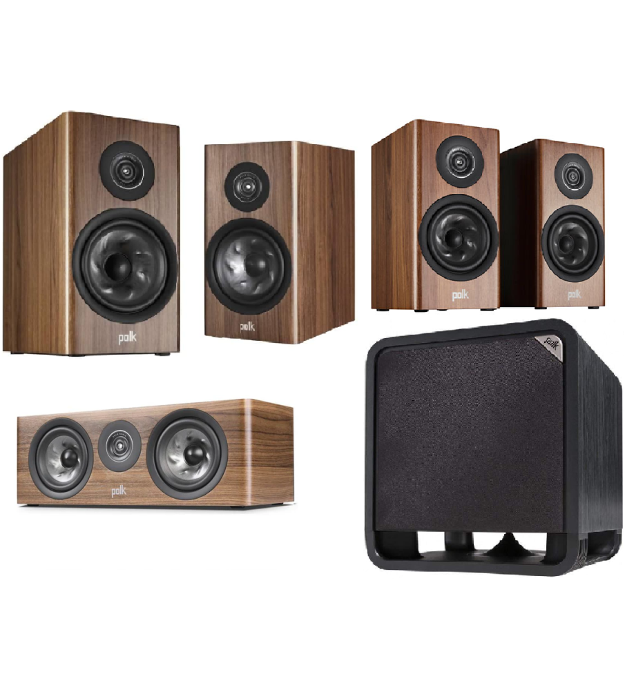 Reserve R200 Bookshelf Speakers 5.1 Speaker Package - Brown