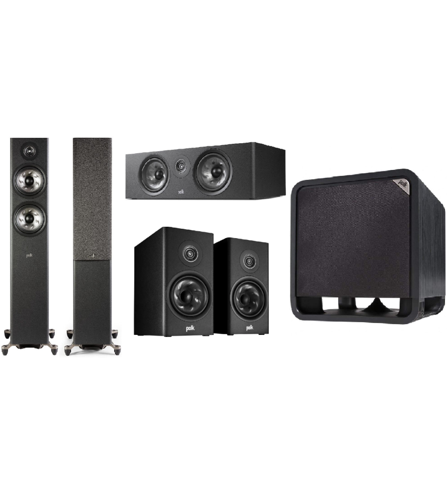 Polk Reserve R600 Floorstanding Speakers 5.1 Package - Black