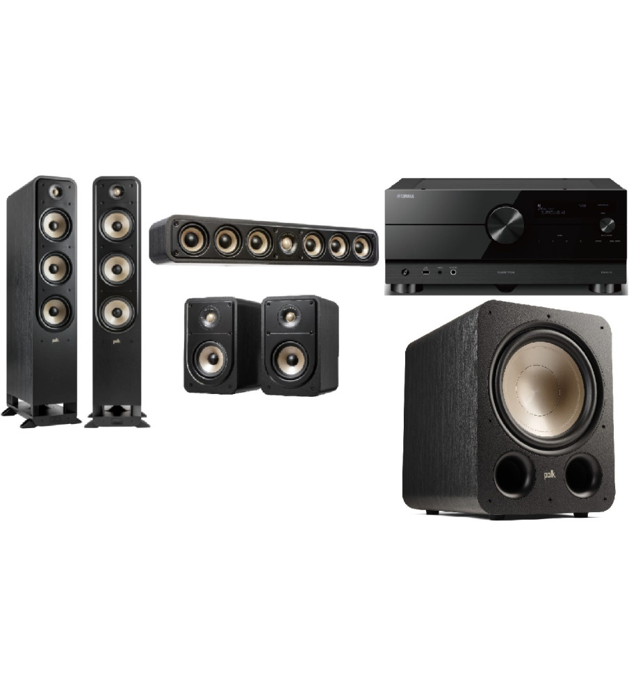 Polk Audio ES60 Signature & Yamaha RX-A4A 5.1 Package - Black