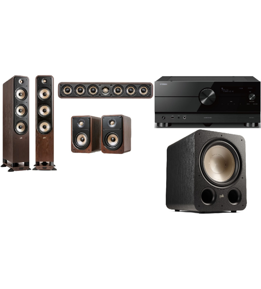 Polk Audio ES60 Signature & Yamaha RX-A4A 5.1 Package - Brown