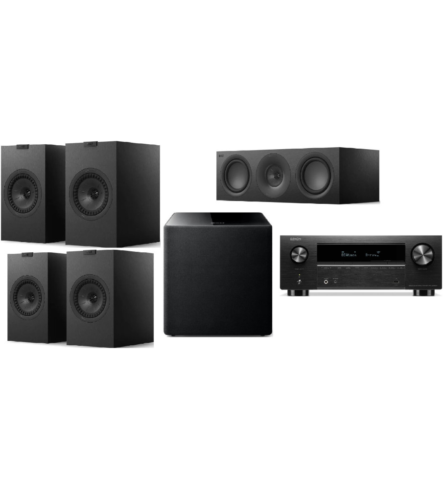 KEF Q3 Meta 5.1 Speaker Package & Denon AVR-X2800H - Satin Black