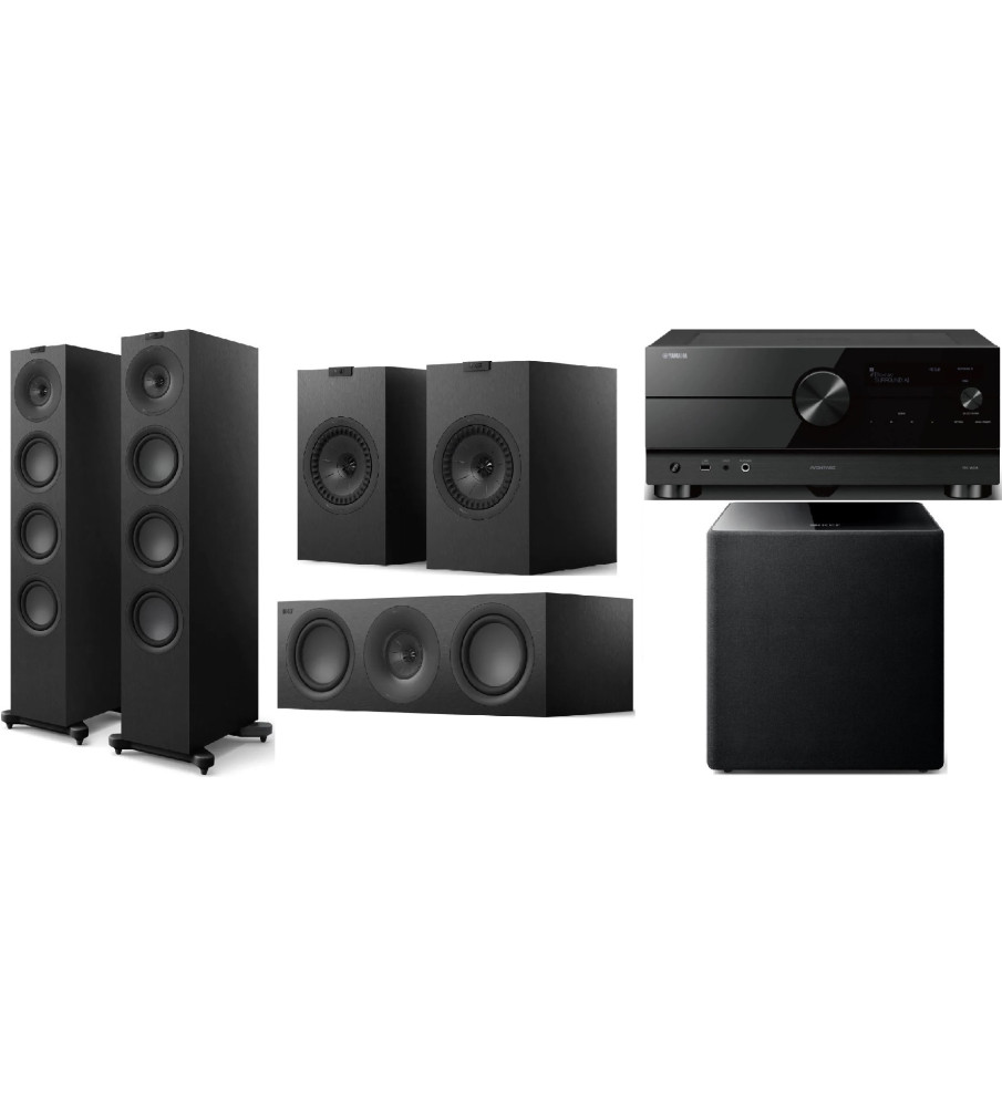 KEF Q11 Meta 5.1 Speaker Package & RX-A6A - Satin Black