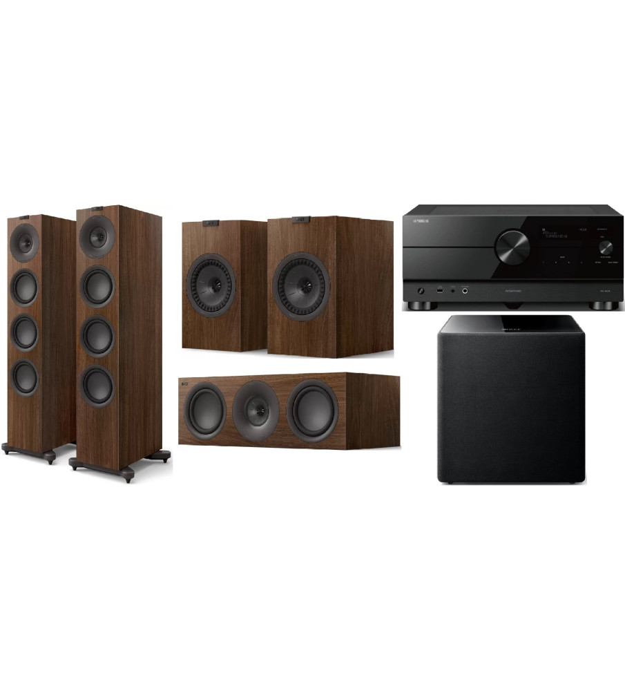 KEF Q11 Meta 5.1 Speaker Package & RX-A6A - Walnut
