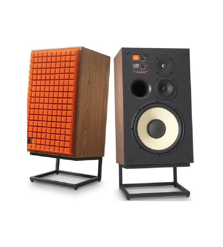 JBL L100 Classic MKII 3-way Bookshelf Speakers - Orange Grille