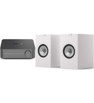 copy of WiiM Amp Pro Stereo Streaming Amplifier & KEF Q1 Meta Speakers - Satin White