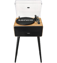 Lenco LS-570OK All-in-One 80-Watt Bluetooth Turntable Speaker System - Oak