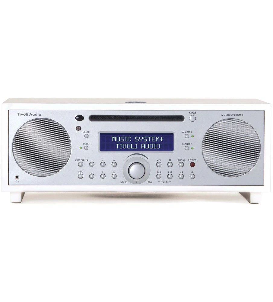 Tivoli Audio Music System + CD/AM/FM/DAB+ Wireless Speaker - Piano White / Silver