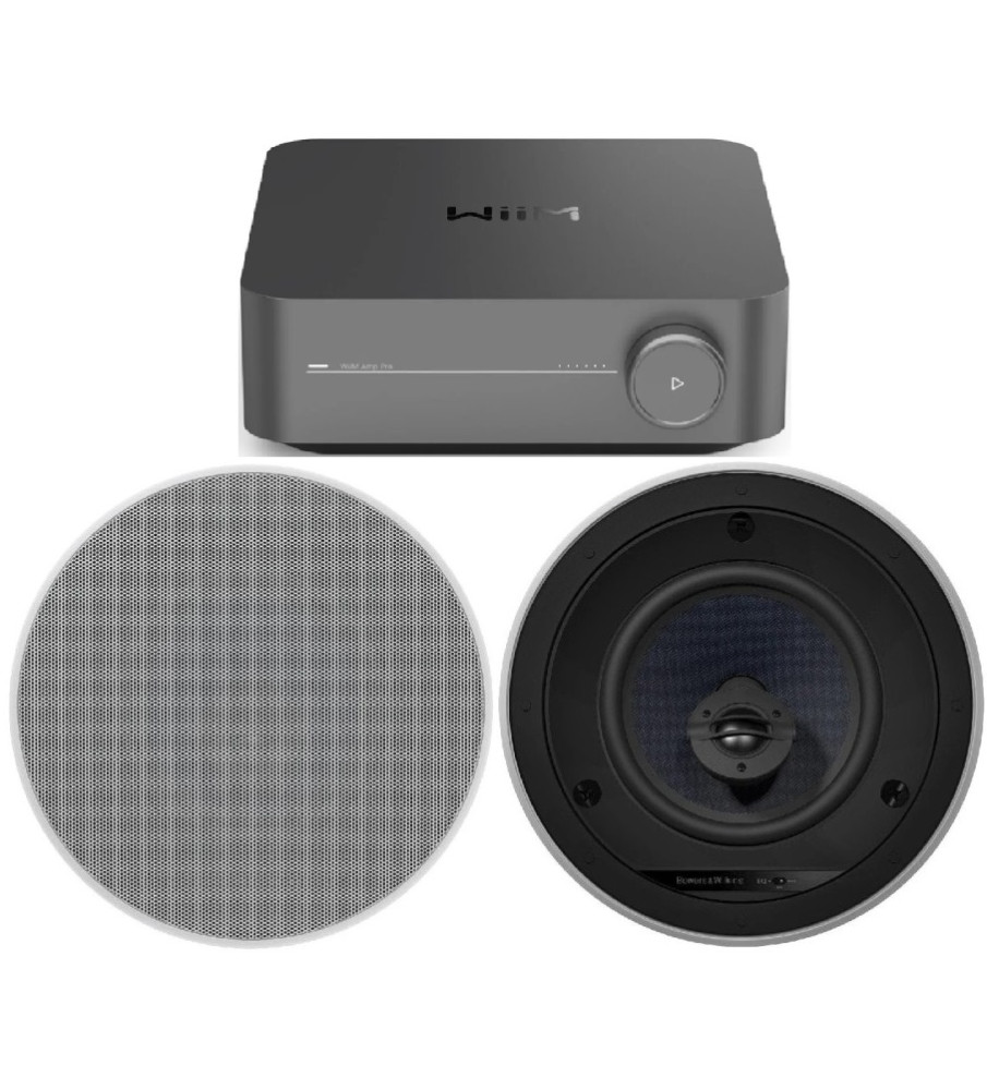 Wiim Amp Pro Streaming Amplifier & Bowers & Wilkins CCM663 In ceiling Speakers
