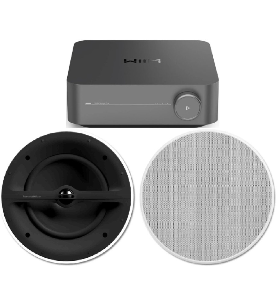 Wiim Amp Pro Streaming Amplifier & Bowers & Wilkins CCM382 In ceiling Speakers