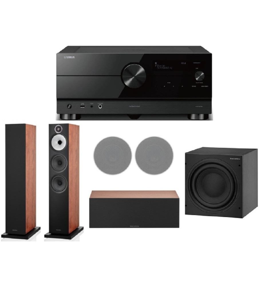 Bowers & Wilkins 603 s3 5.1 Speaker Package with CCM684 & Yamaha RX-A6A - Red Cherry