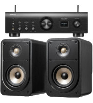 Denon PMA-900HNE Network Amplifier & Polk Signature ES15 Bookshelf Speakers - Black