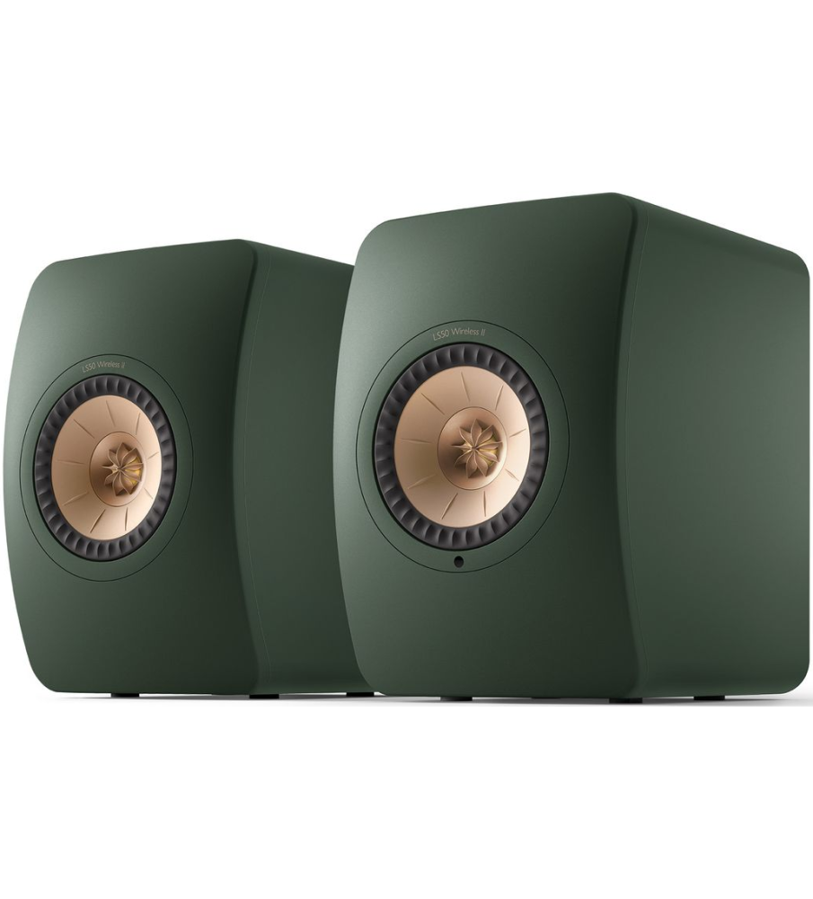 KEF LS50W Wireless II Speakers - Moss Green