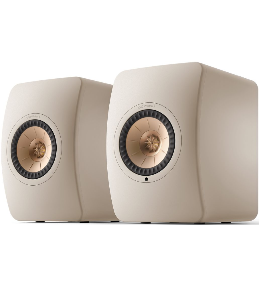KEF LS50W Wireless II Speakers - Sand Shell