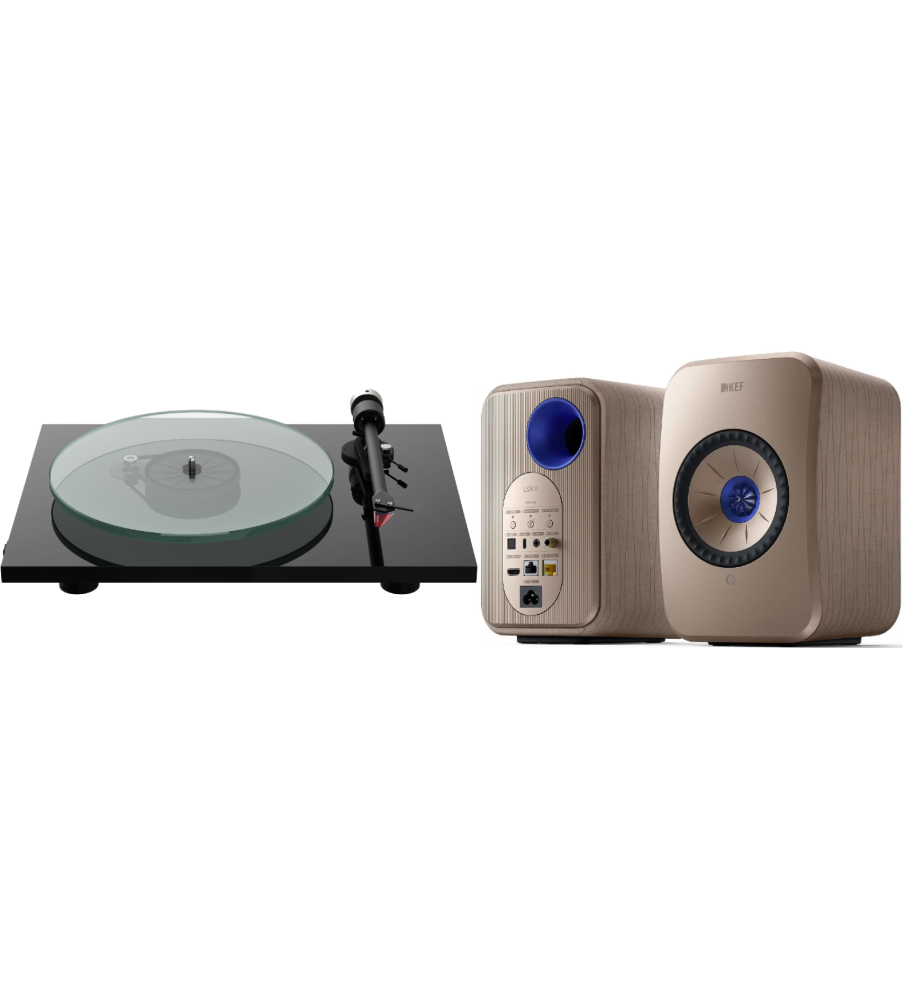 Pro-Ject T2 Super Phono Turntable & KEF LSX II Active Speakers - Gloss Black / Soundwave