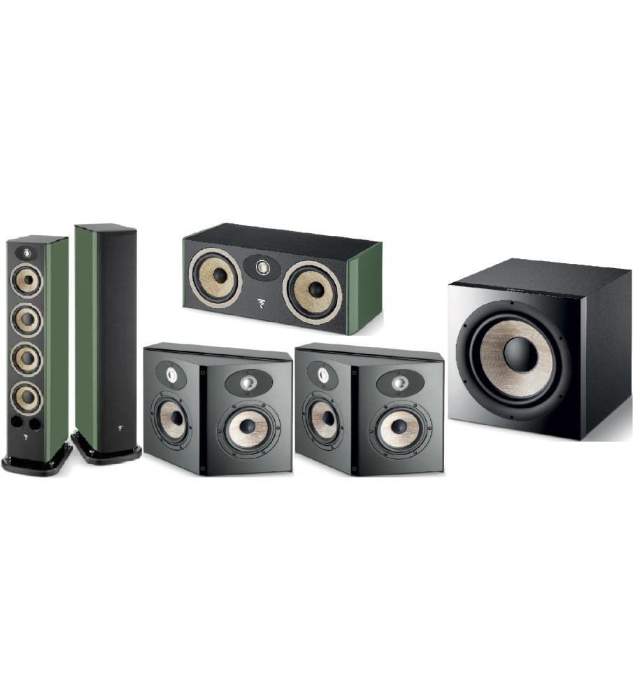 Focal Aria EVO X No.3 5.1 Home Theatre Speaker Package - Moss Green